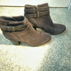 Suede Clarke booties